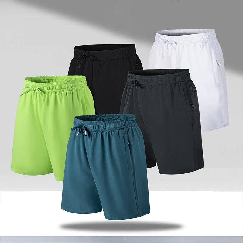 Men's quick-dry loose beach shorts in polyester fabric with micro-elastic waistband