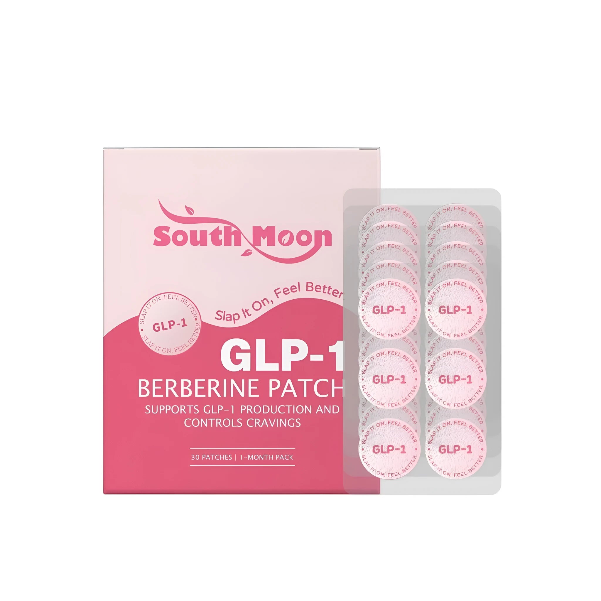 Pack of 30 soothing and conditioning patches with berberine and glucagon-like peptide-1 gel