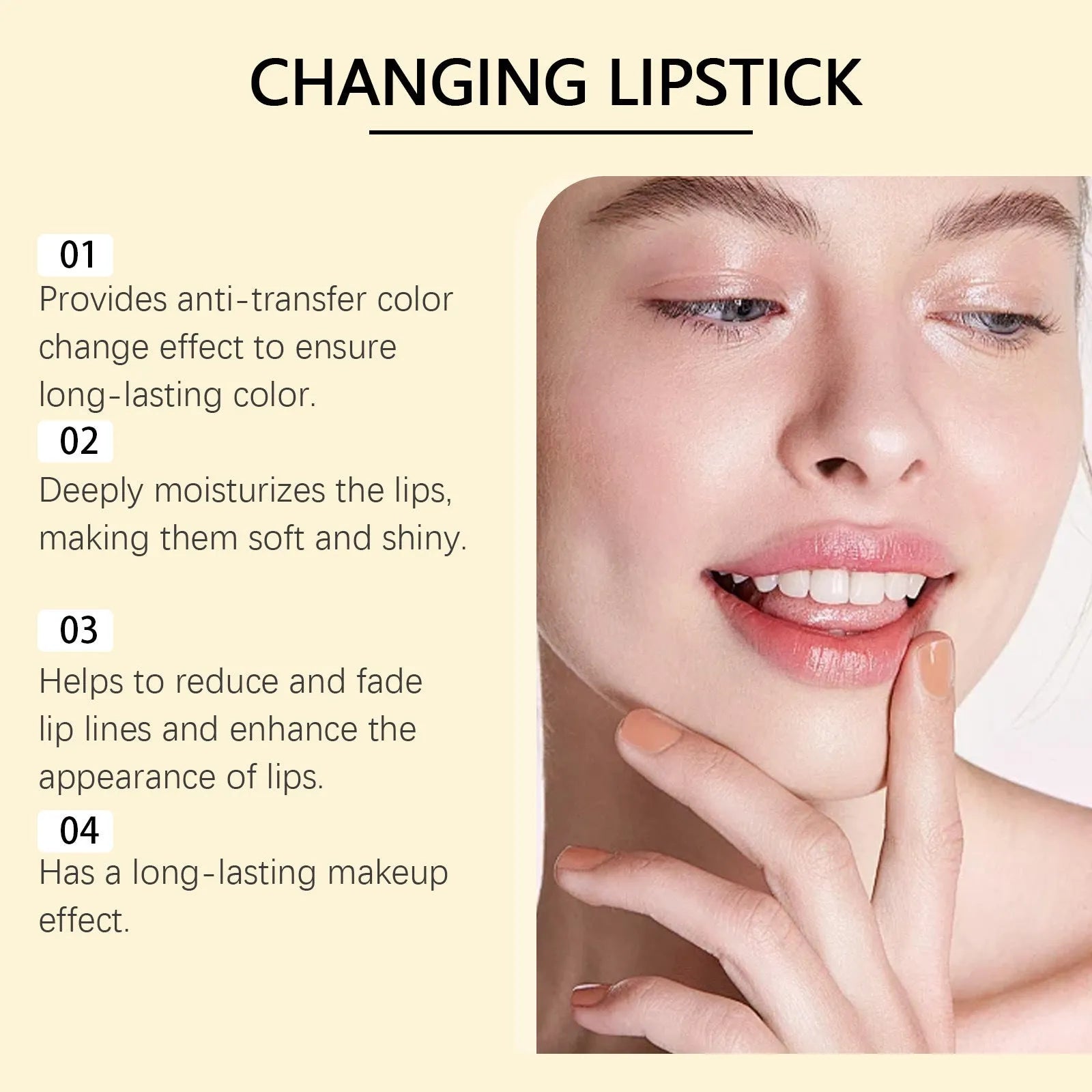Gold foil discoloration nourishing lipstick in a square silver case, showing the 3.5g bullet.