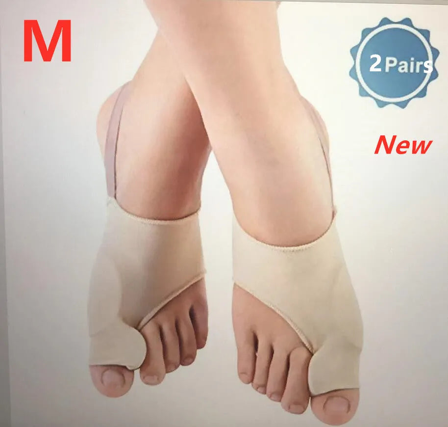 Corrective bunion relief socks with silicone gel pad and toe separator in sizes S, M, L