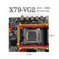 X79-VG2 desktop computer motherboard with LGA 2011 socket and PCI Express slot