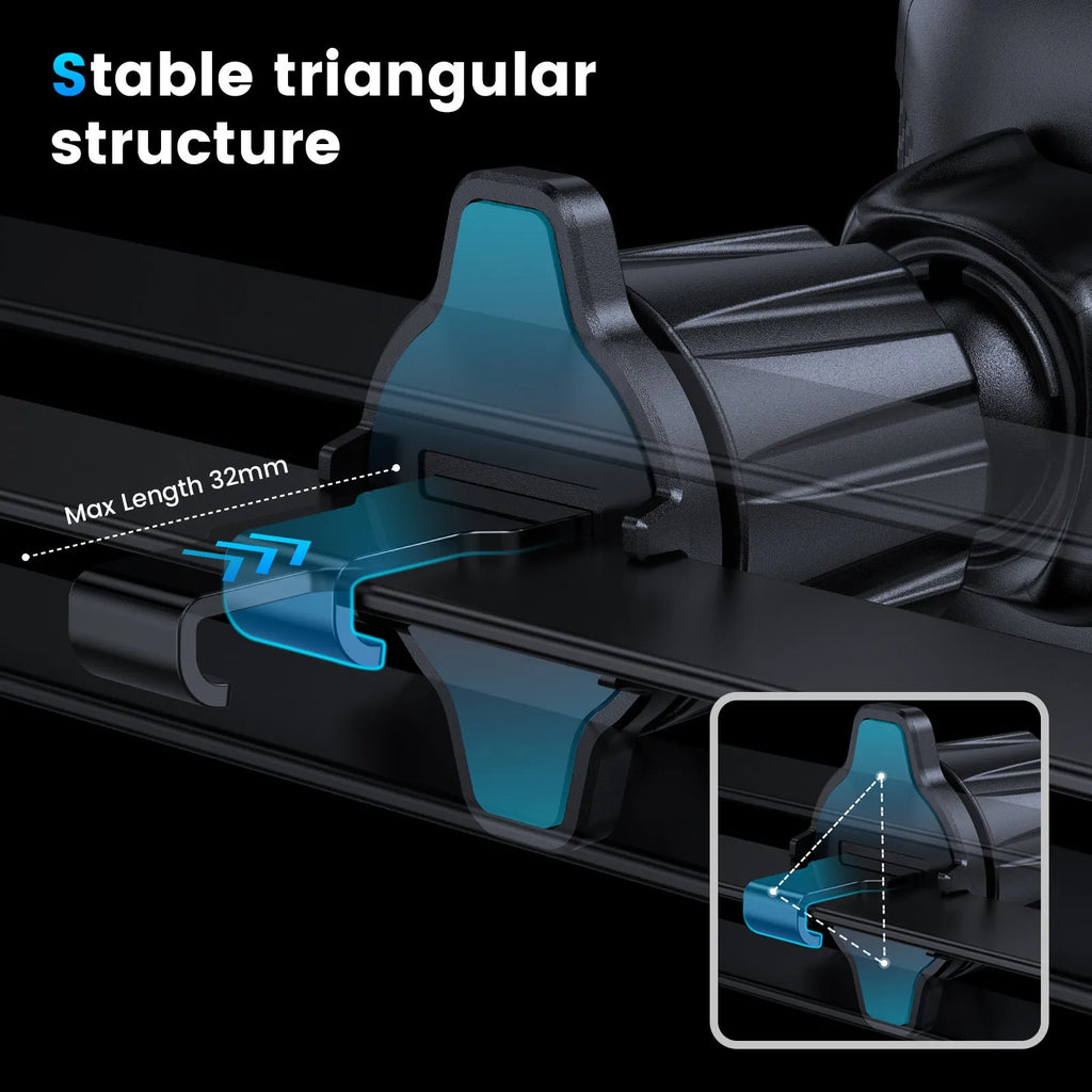 Black snap-on car air outlet phone holder M06-AV6S for universal vehicles with rechargeable battery