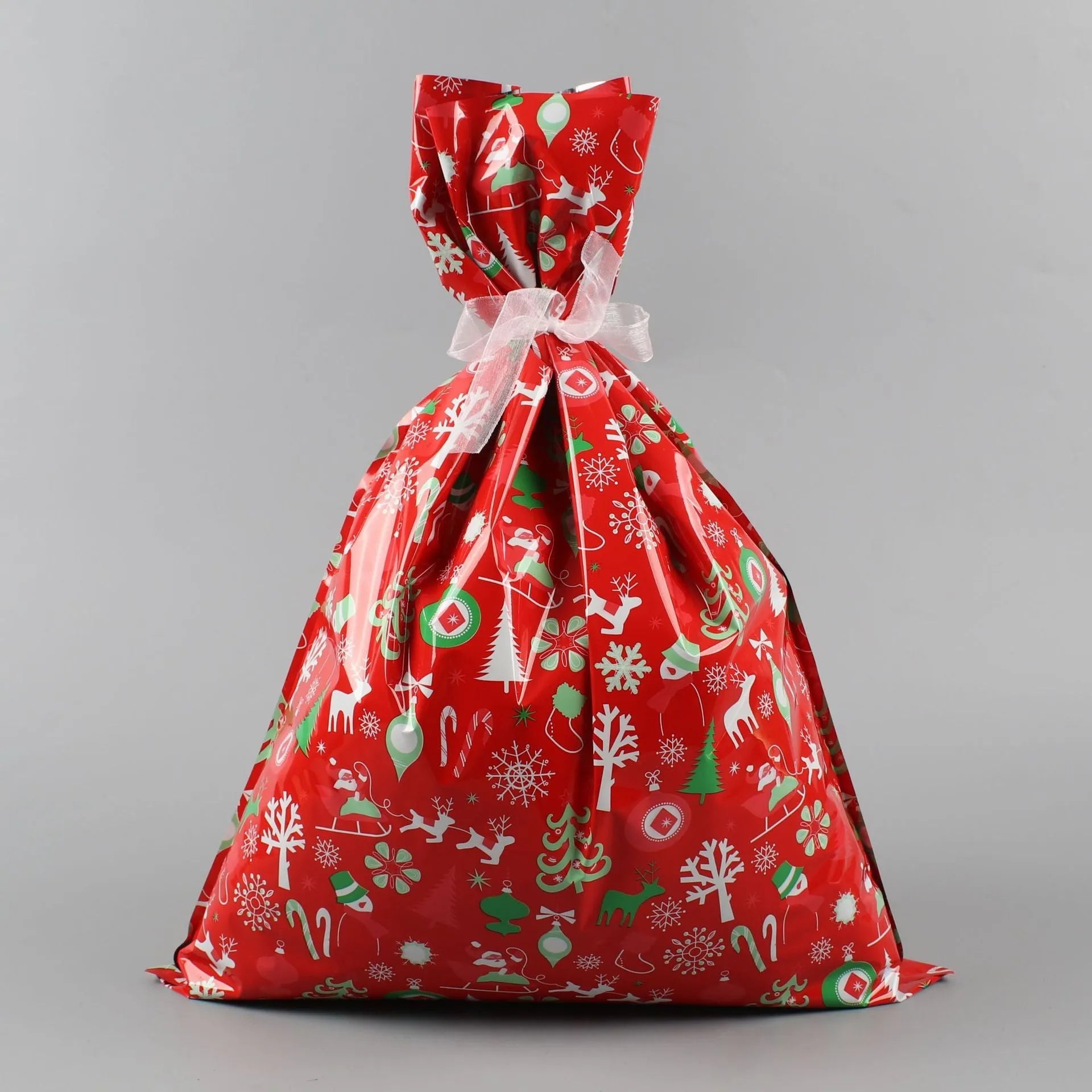 Christmas gift tying packing machine bag OPP aluminium PE 24x32cm sky blue design on white background