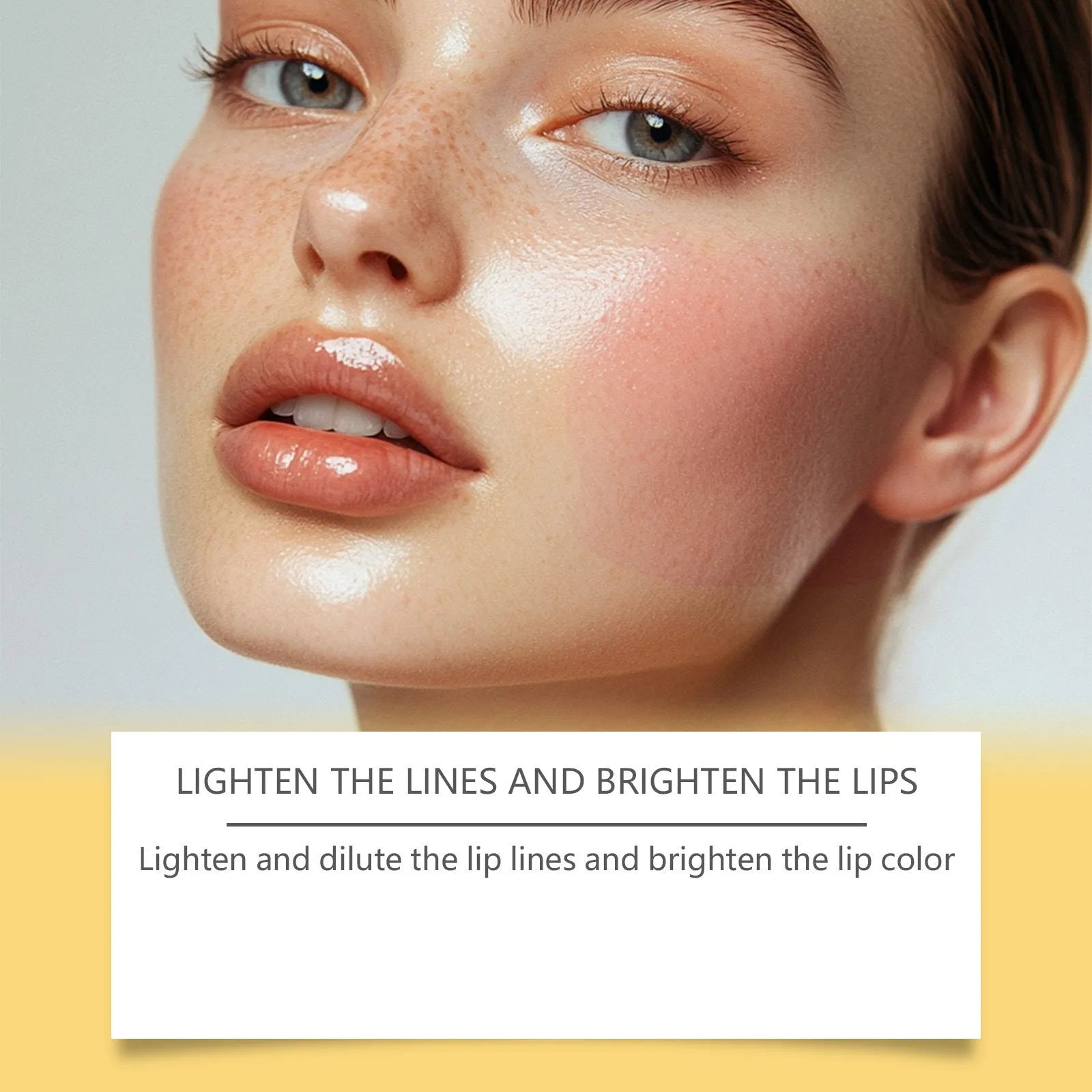 Gold foil discoloration nourishing lipstick in a square silver case, showing the 3.5g bullet.