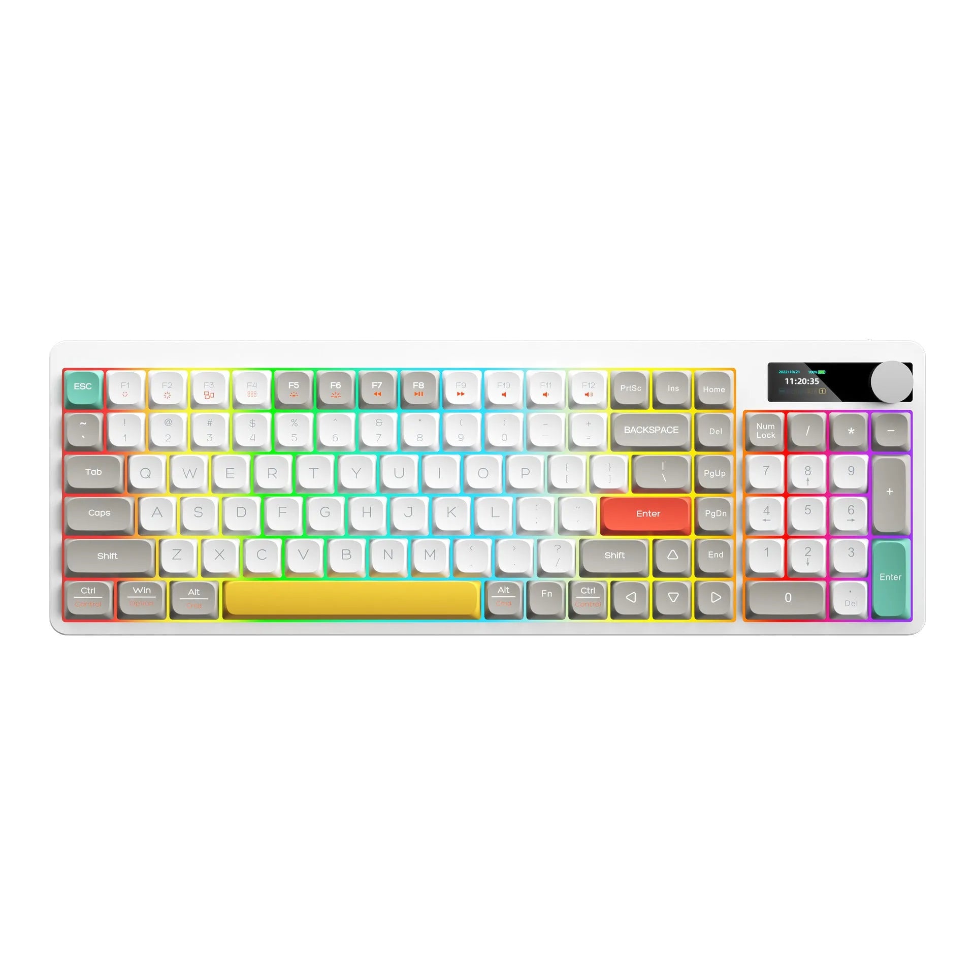 Black Iron Cow mechanical keyboard with RGB backlighting showing full key layout