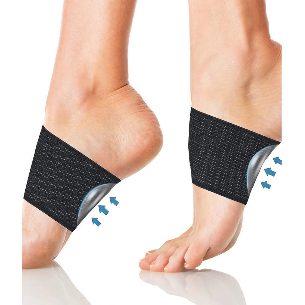 PU elastic arch support foot bandage for flat feet in ordinary and heart pad styles