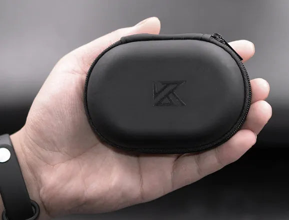 Black oval leather earphone storage bag for EDX PRO, ZEX PRO, EDSDQ6S, ZESEDA, and EDX Super models