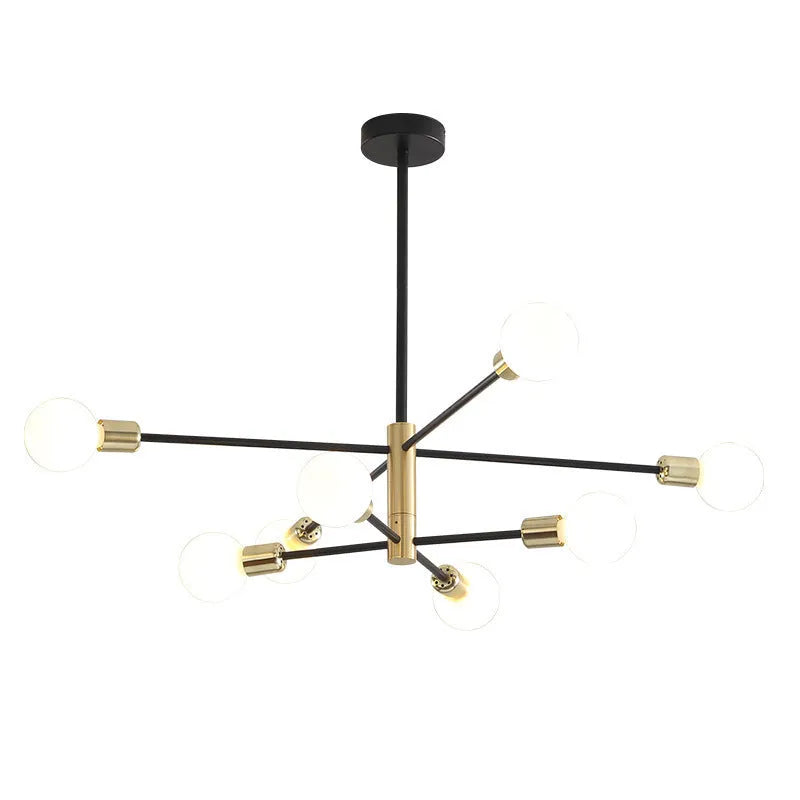 Nordic chandelier modern minimalist LED ceiling light 65cm fully golden finish for living room study