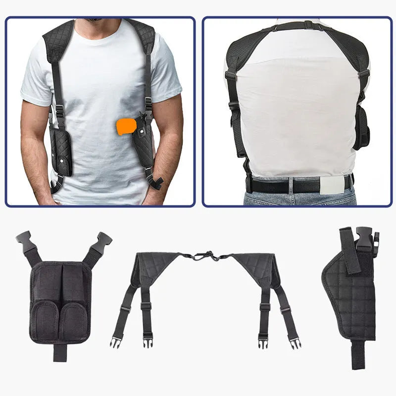Black Oxford cloth underarm accessory kit shoulder holster with anti-theft clip for outdoor sports