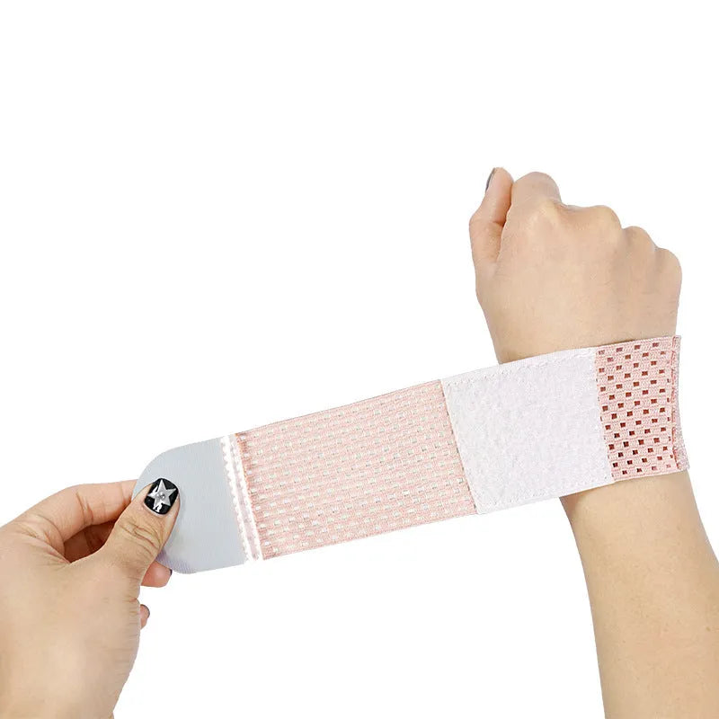 High elastic breathable athletic wristguards in pink, black and grey colours