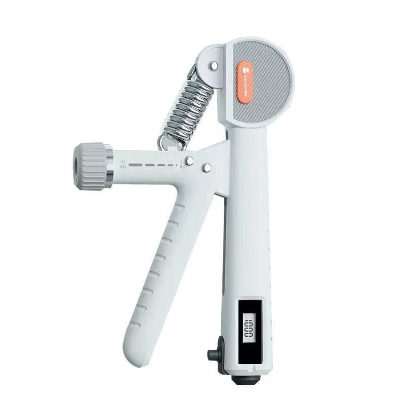 Adjustable count spring grip trainer in ivory white, dark black, or army green