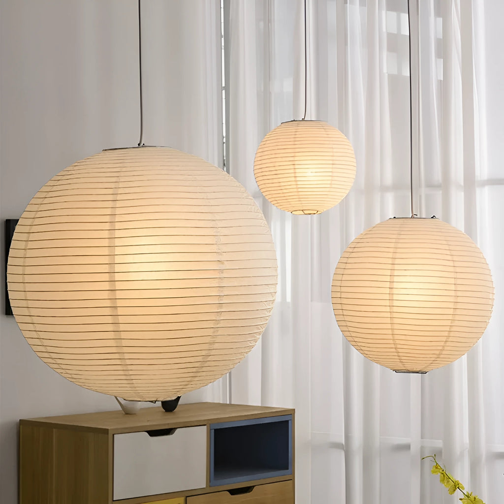 Ji Ji Feng Xuan paper pendant lamp with flat 40cm diameter in modern simplicity style