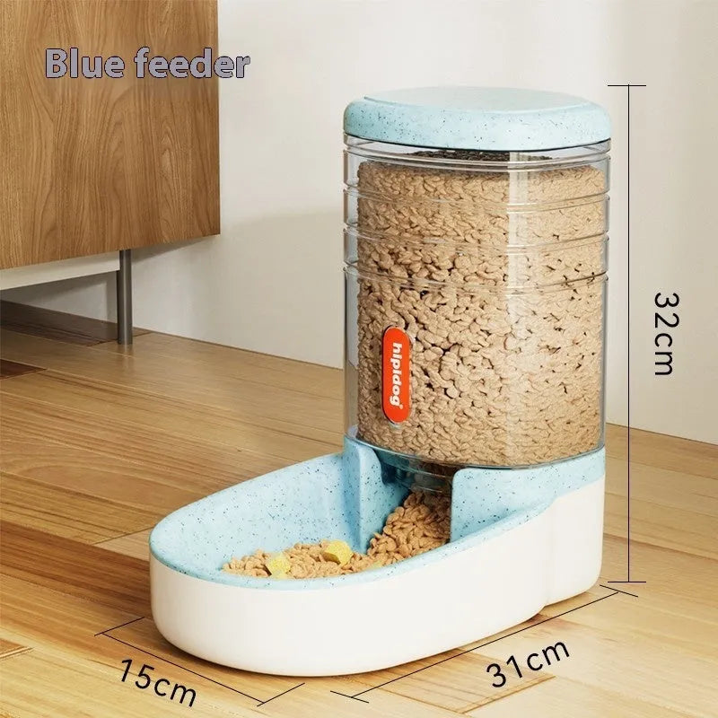 Blue automatic pet water fountain with 3.8L capacity for dogs and cats