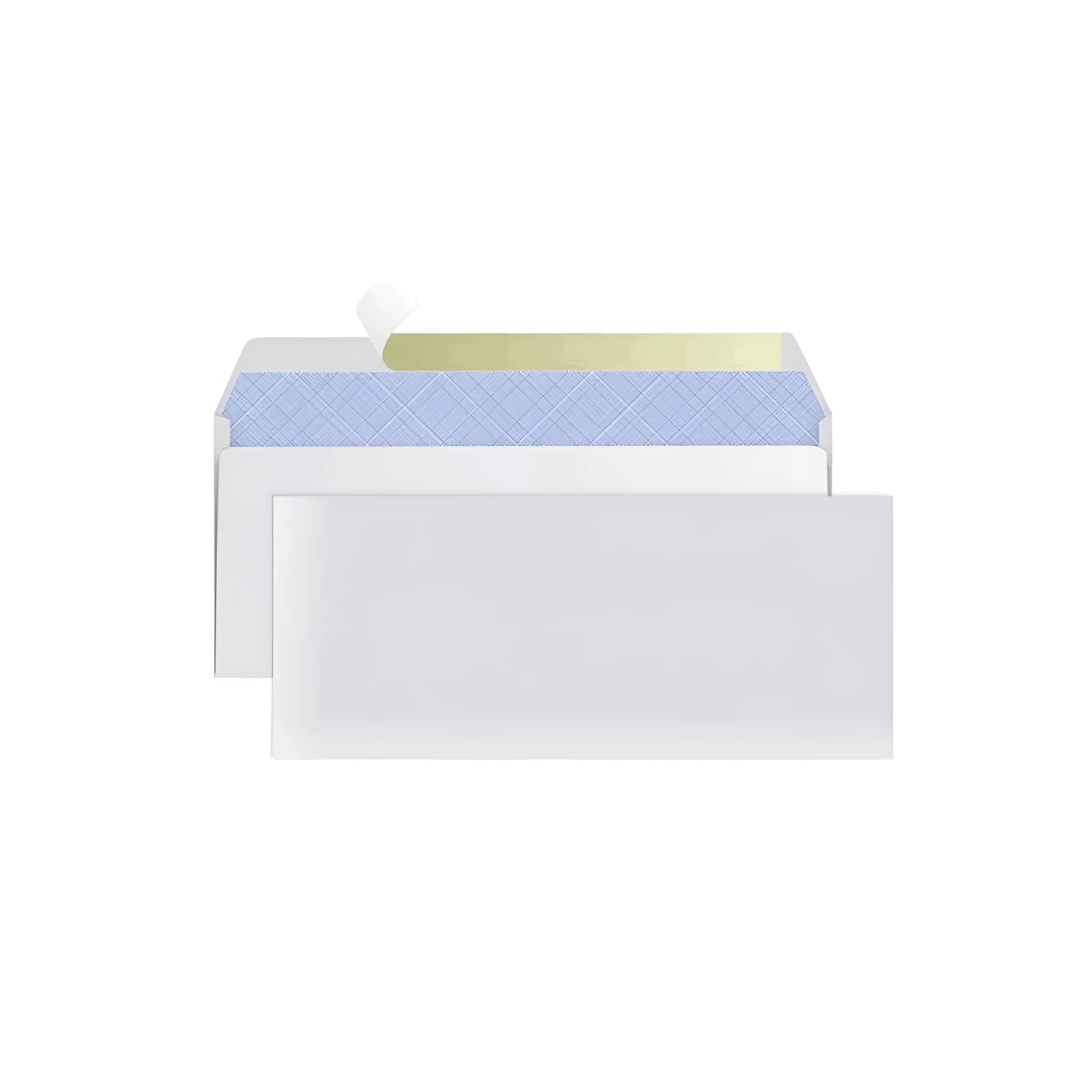 Blue tamper-evident confidential envelope with self-adhesive seal, size 105mm by 240mm.