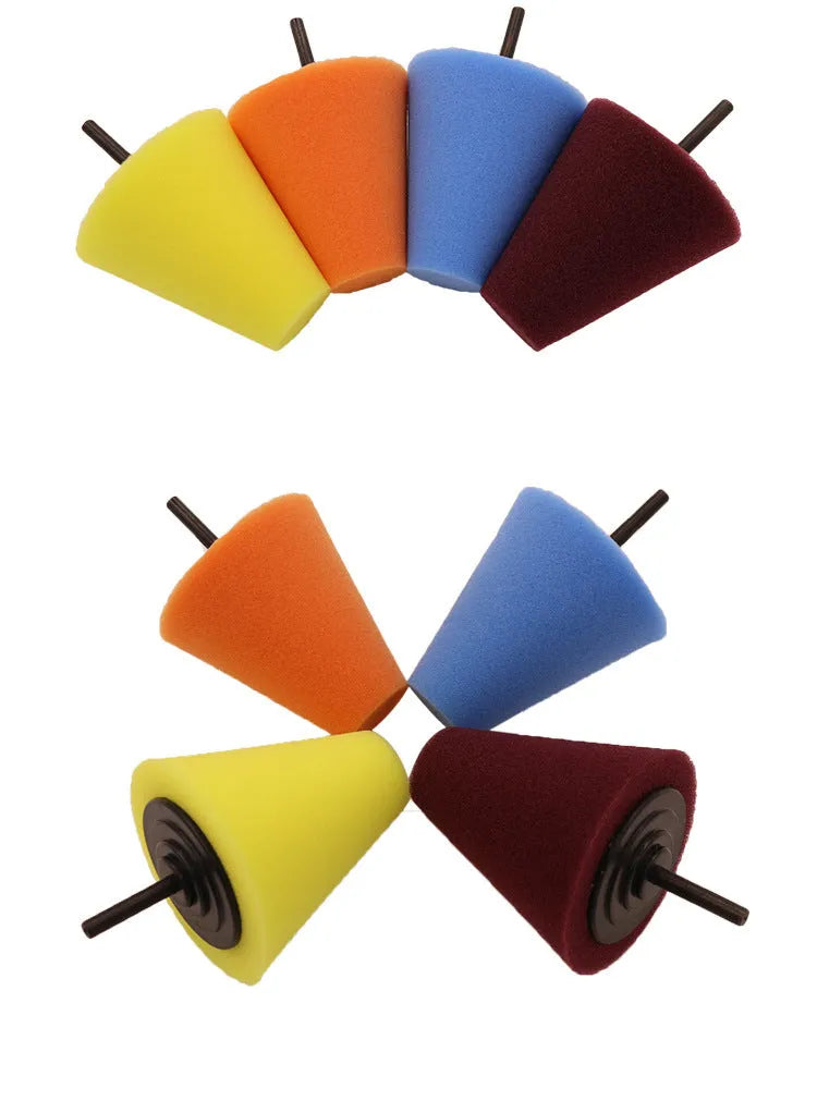 Car wheel cone polishing sponge grinding head 80mm diameter 6mm bore for hub and handle polishing