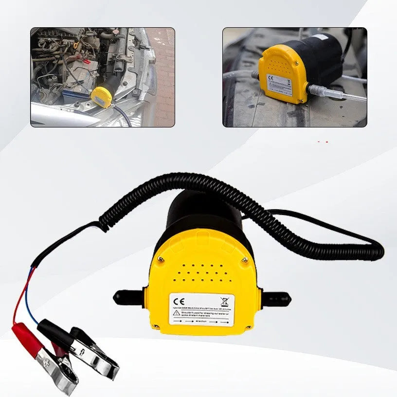 12V electric self-priming oil gear pump with engineering plastic body for transferring engine oil.