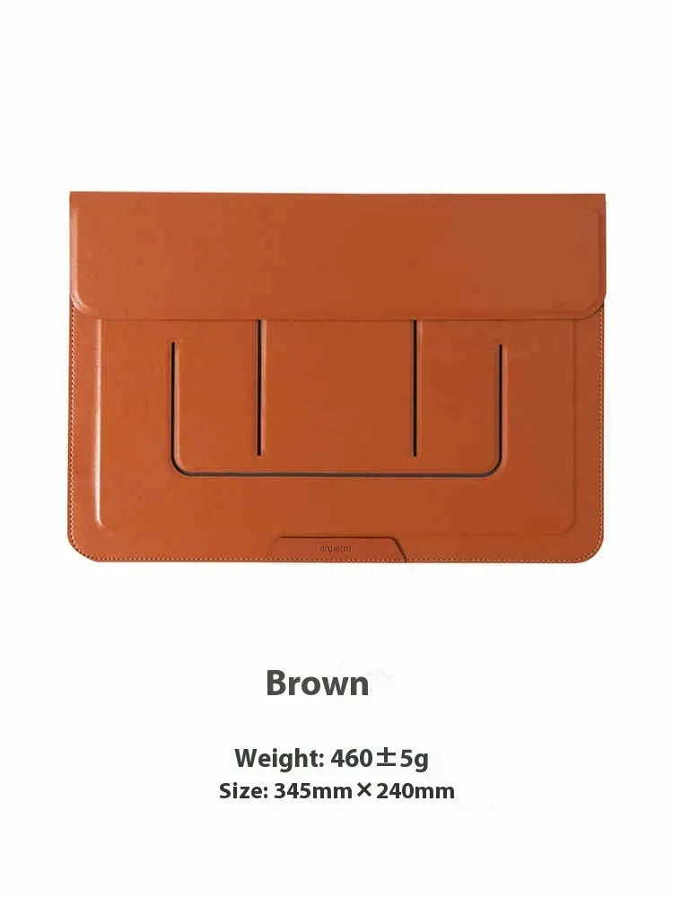 Black dual-angle laptop bracket bag showing integrated stand for 13.3 inch notebook
