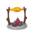 Barbecue-style cat food feeder toy with tumbling design and leakage food dispenser