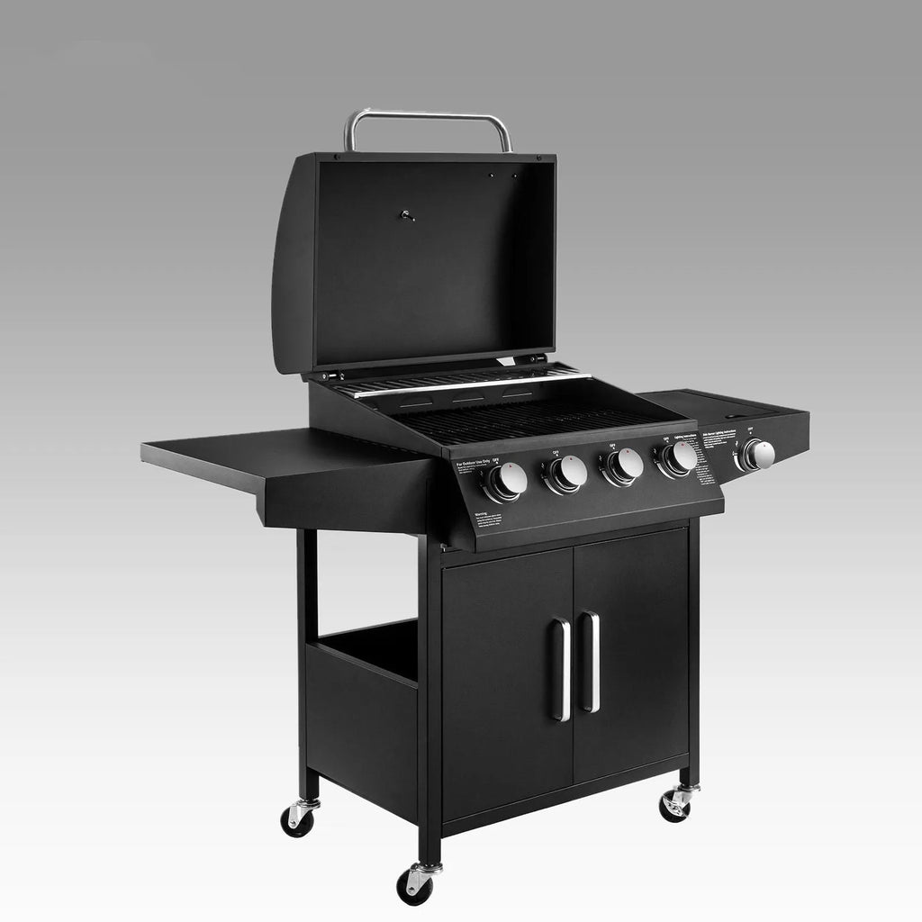 Home courtyard outdoor gas oven liquefied gas barbecue grill with plastic-sprayed finish and JK-004 grill rack