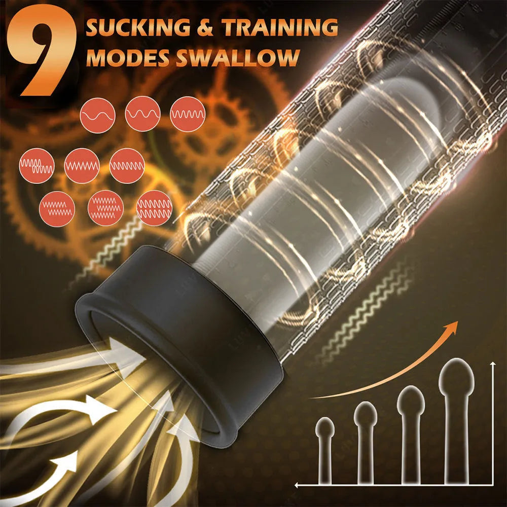 Diqiao coloured electric pump penis stretching device for men made from ABS and TPE materials