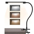 Black and white 26cm USB LED desk lamp for student dormitory with eye protection