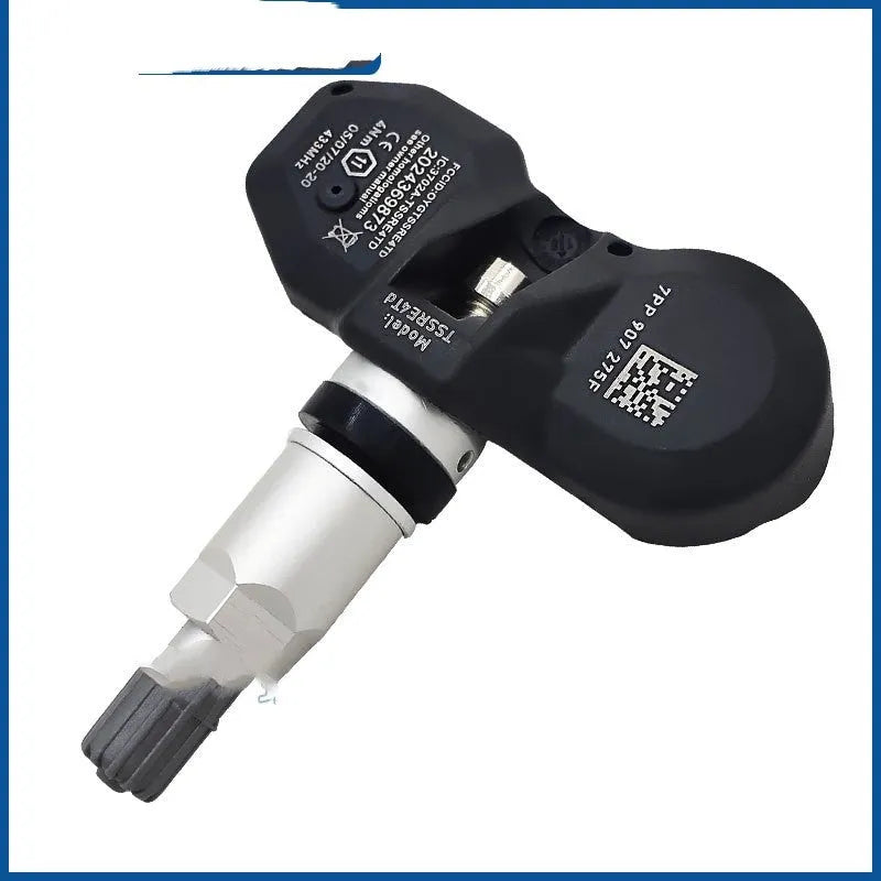 Black wireless tyre pressure monitoring system for Audi cars with four sensors and handheld display