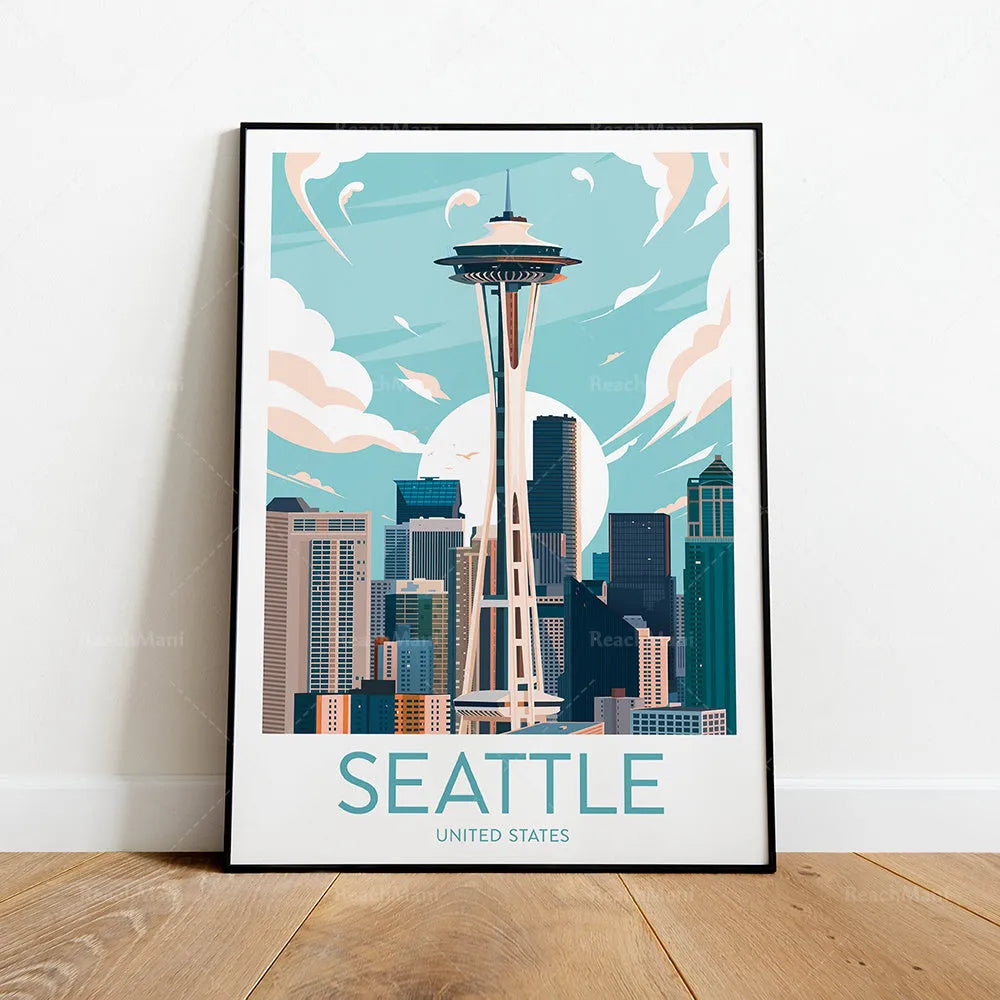 Custom frameless canvas decorative painting in 50x70cm size with pine core and inkjet print for living room