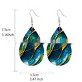 Acrylic flat branch knot drop earrings with printed details and contemporary design