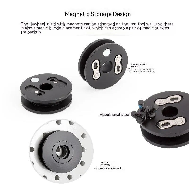 Aluminium alloy bicycle chain holder tool for washing compatible with Shimano and SRAM chains.