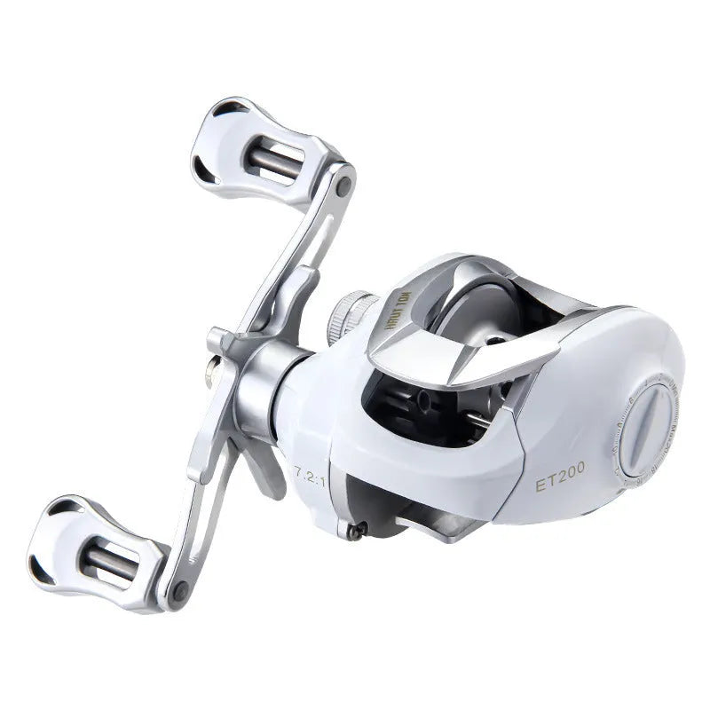 ET Drop micro baitcasting fishing reel with left and right-hand retrieve options