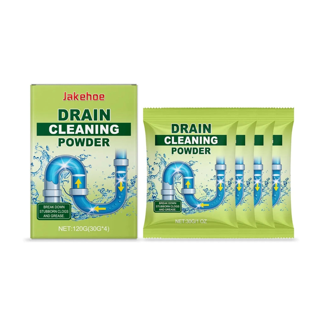 A 120g bottle of drain cleaning powder for unblocking sinks.