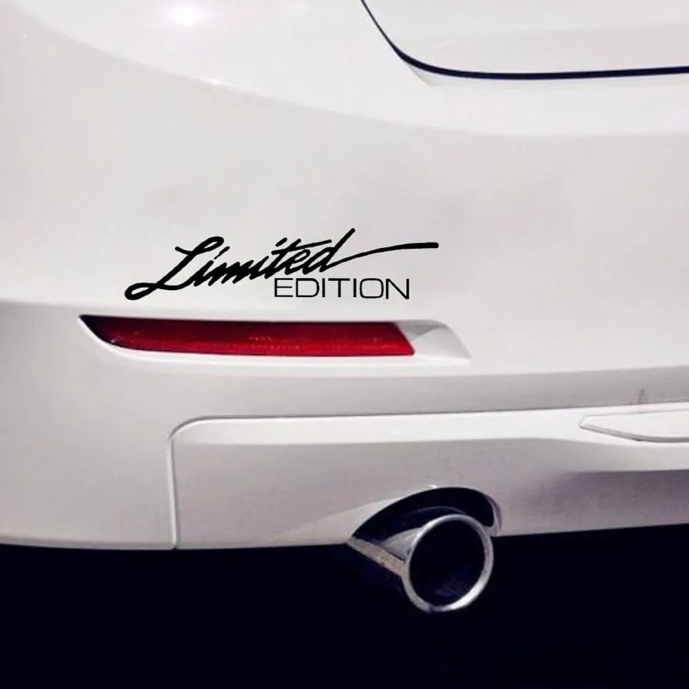 Reflective British bumper sticker showing 16cm by 3.8cm size in black, white, and colourful options