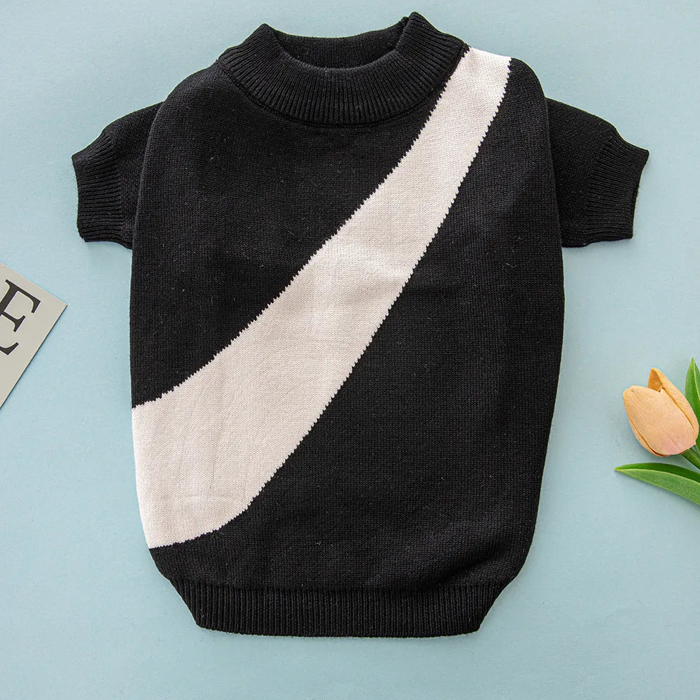 Casual wool dog sweater for Corgi or Poodle in multiple colours