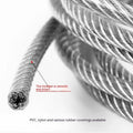 304 stainless steel anti-theft security wire rope showing flexible multi-strand construction