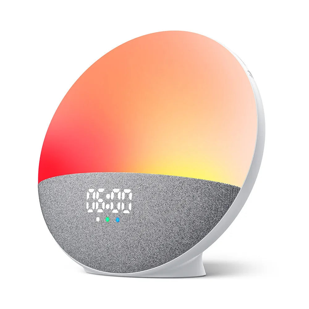 White noise Bluetooth audio RGB colorful luminous speaker in white with USB power for home