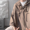 Men's hooded short sleeve t-shirt in loose fit for summer wear