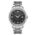 Fashionmonger men's automatic watch with luminous hands on gold or silver metal case.