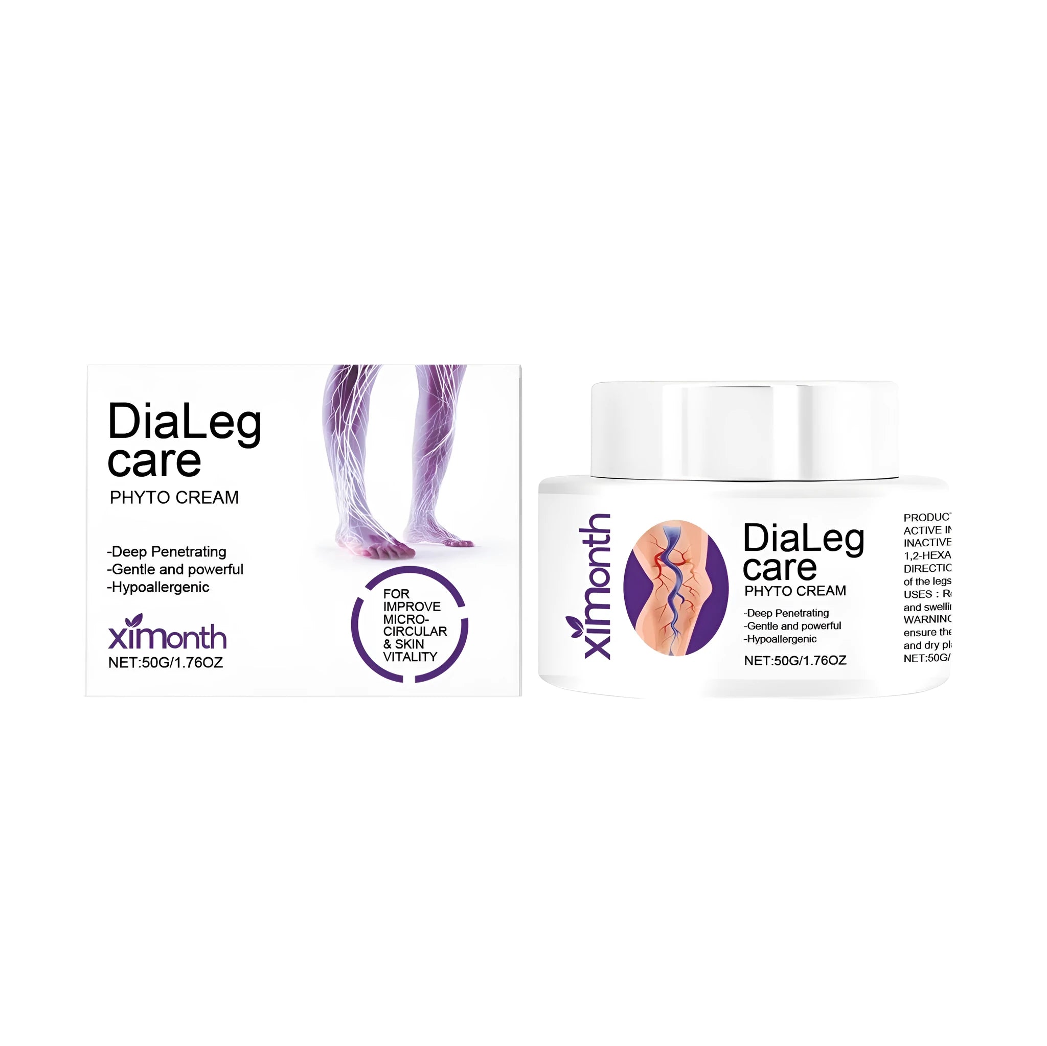 50g tube of varicose vein care cream with mint and shea butter.