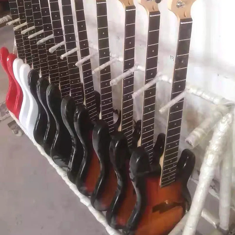Genuine ST lightning electric guitar with Indus wood body and rosewood fingerboard in multi-colour finish