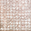 700 milky white PET film 2-inch spray painting stencils showing flower, animal, ocean, and letter designs