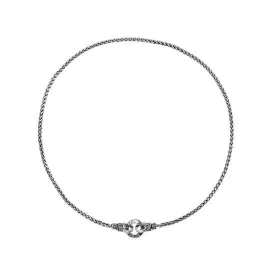 S925 sterling silver clavicle necklace for women with minimalist pendant on a silver chain.