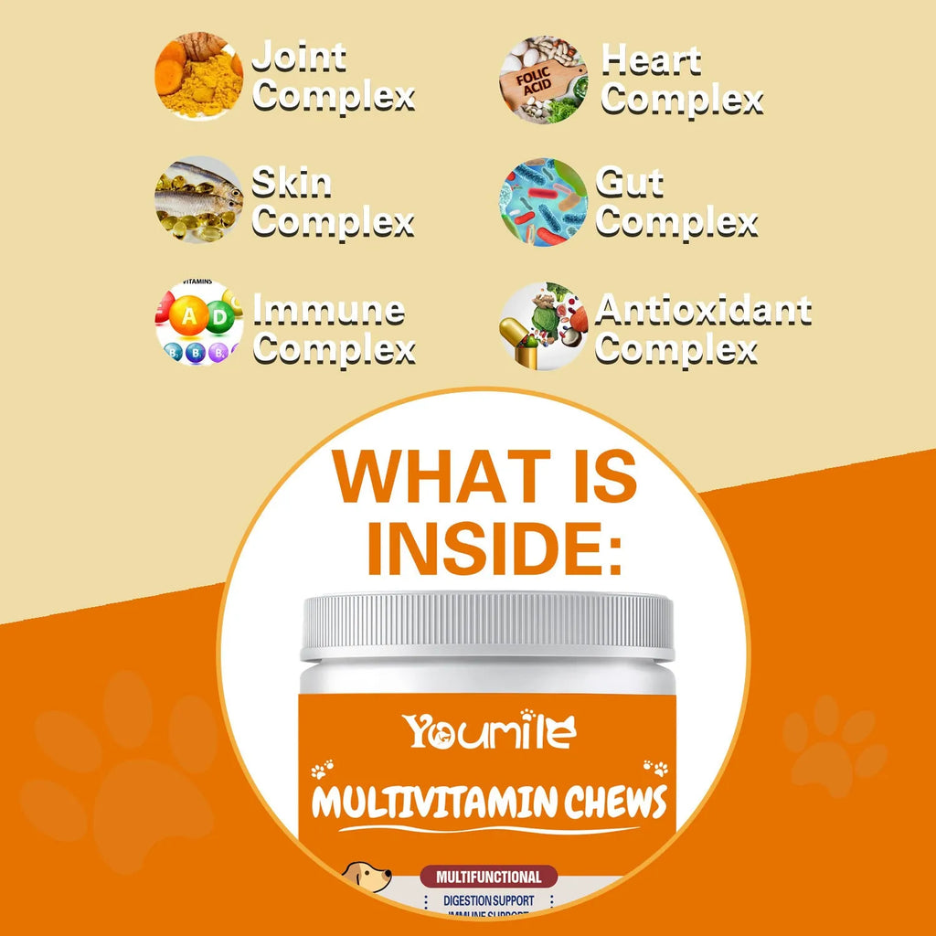 Pet vitamin multifunctional health care supplement for dogs 300g net content in OEM flavour