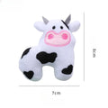 Plush cat toy in shape of cow, crocodile or parrot with catnip filling for interactive play