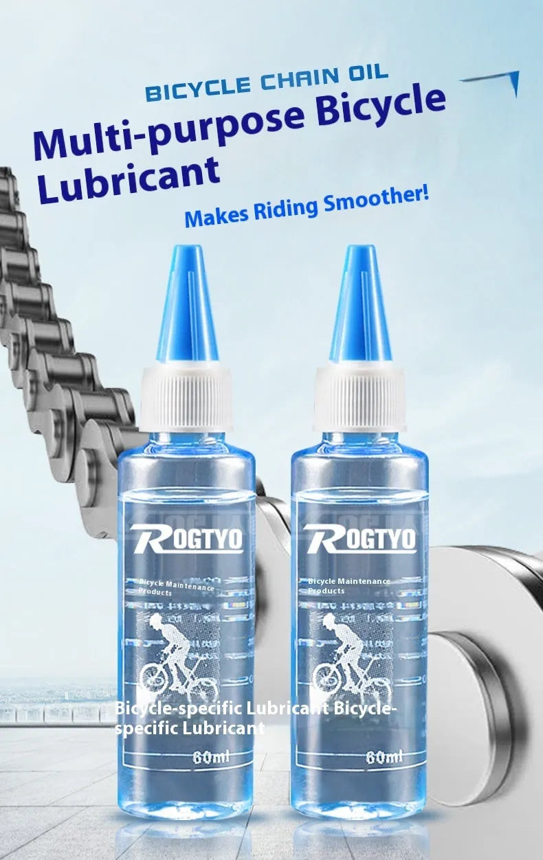 60ml bottle of bicycle chain oil for lubrication and rust prevention on drivetrain parts