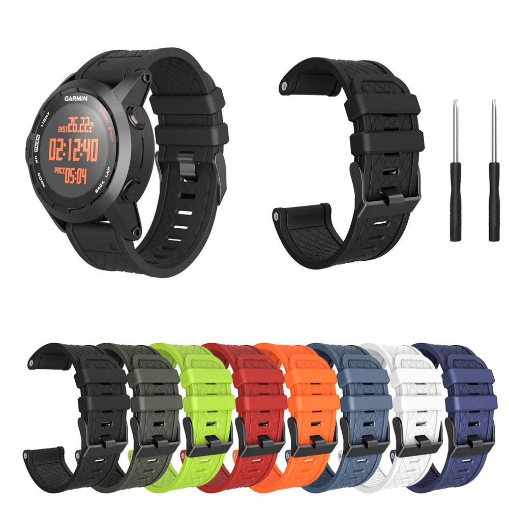 26mm silicone sports watch strap in multiple colours compatible with Jiaming watches