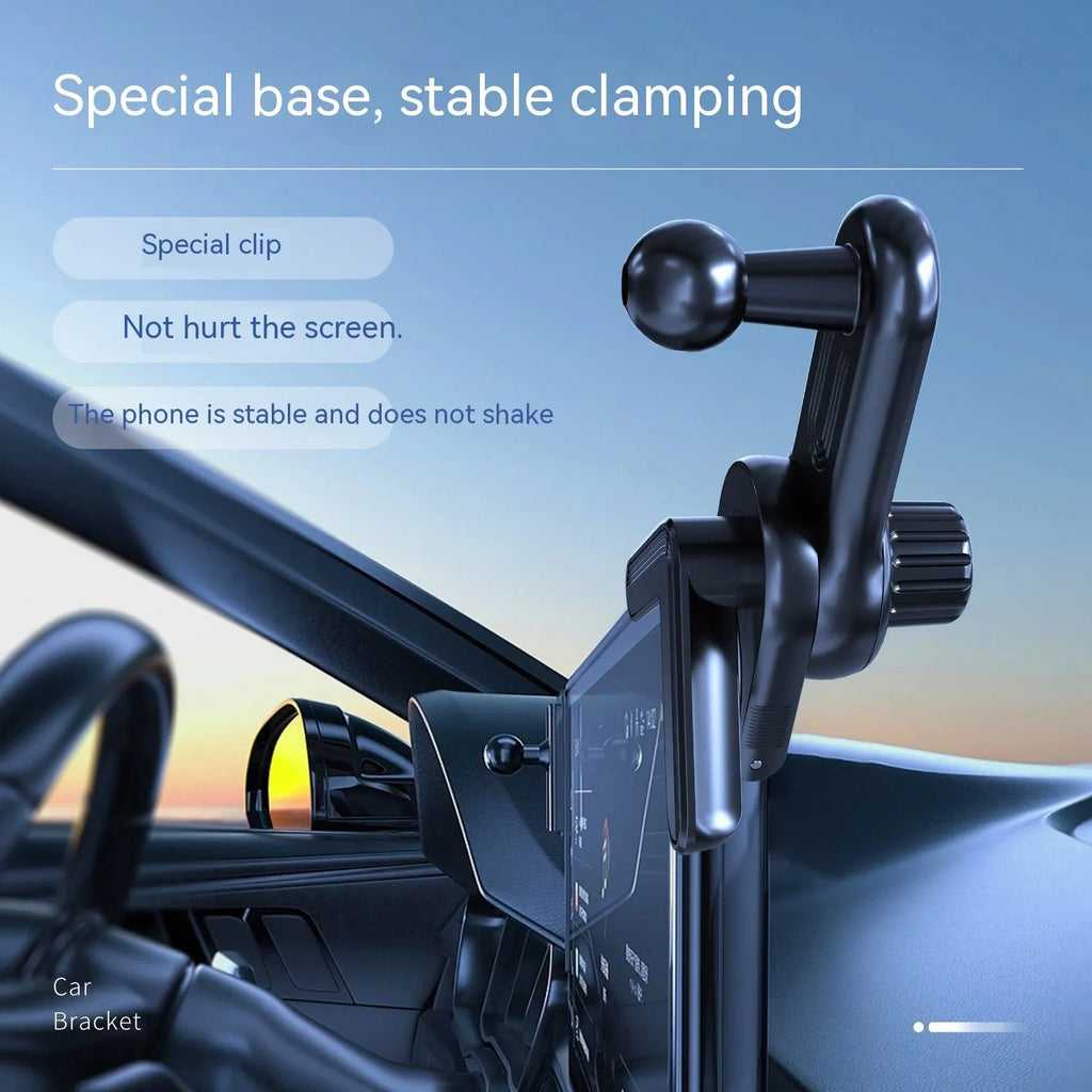 Vacuum adsorption car phone mount for Tesla dashboard with nano pad