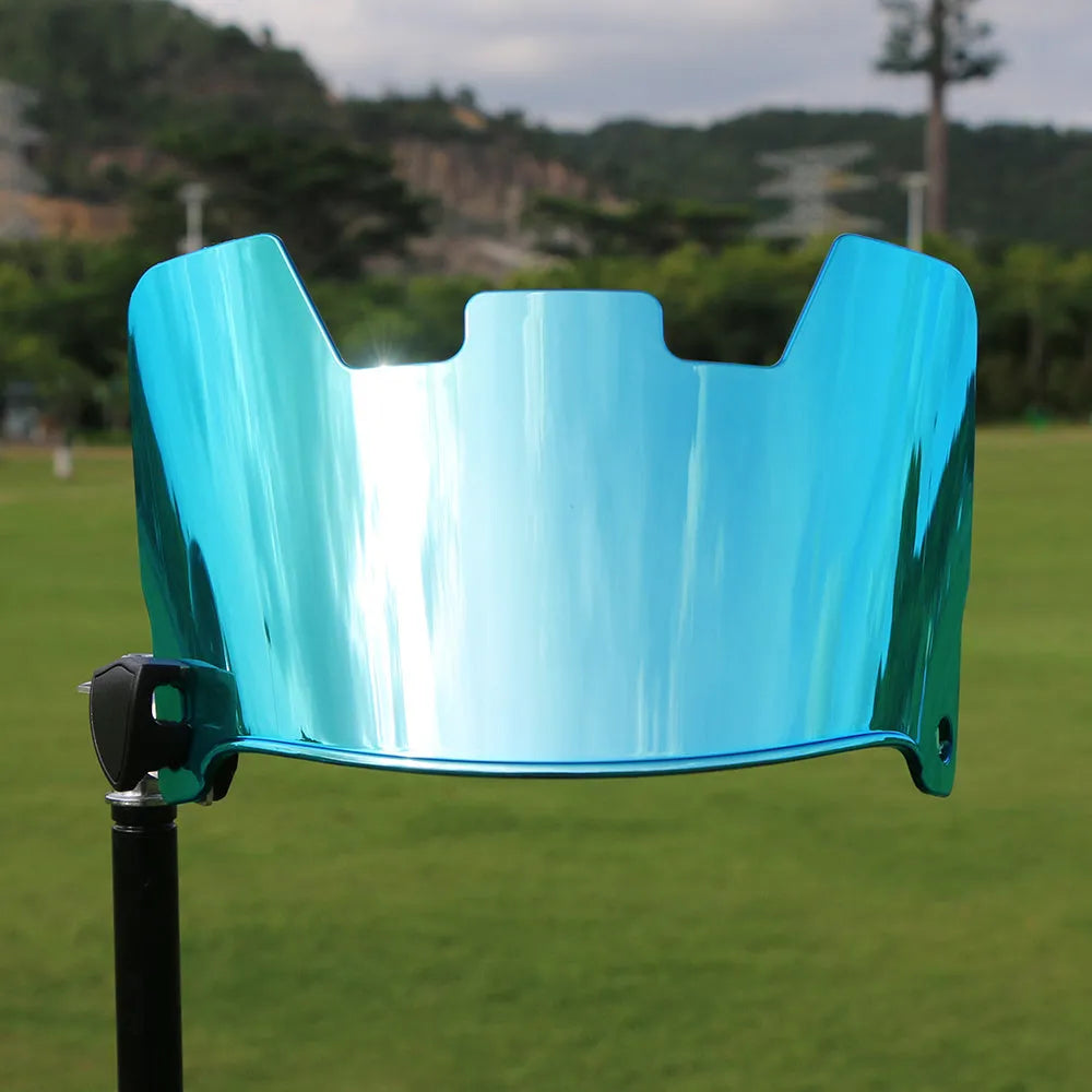 American style rugby helmet goggles in multiple colours showing tool-free attachment.