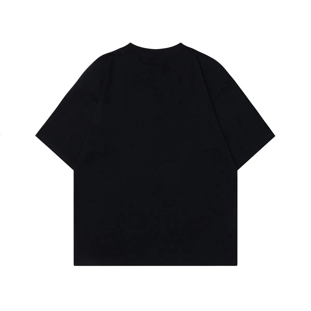 Men's loose fit pure cotton t-shirt in black and grey colour options.