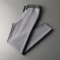 Men's camel cashmere wool blend winter cardigan suit with zip front and matching trousers