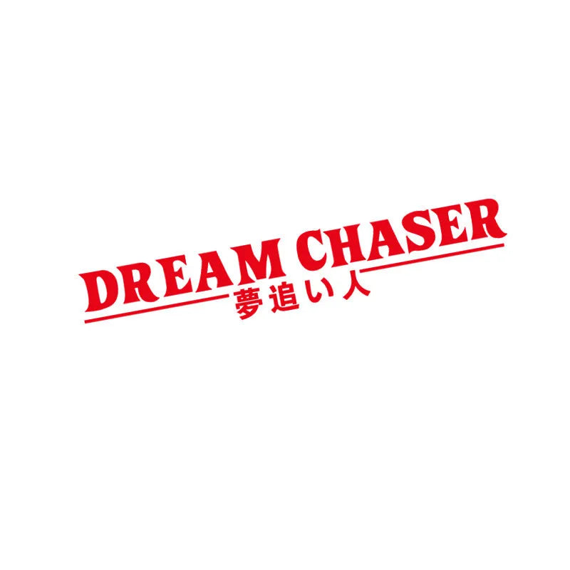 Dream Chaser design car rear window sticker in seven colour options on PET material